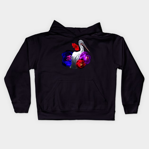 Flowerbird Kids Hoodie by tubiela's